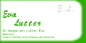 eva lutter business card